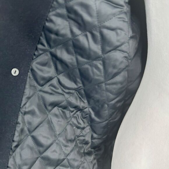 Tommy Hilfiger Men’s Double Breasted Wool Blend Pea Coat Navy Blue Small Flaw - Picture 13 of 14